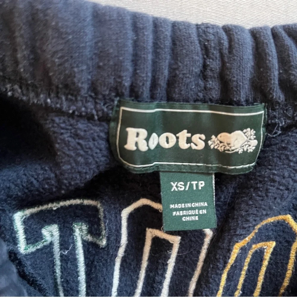 Roots Blue Joggers Sweatpants Sz XS - Picture 6 of 9